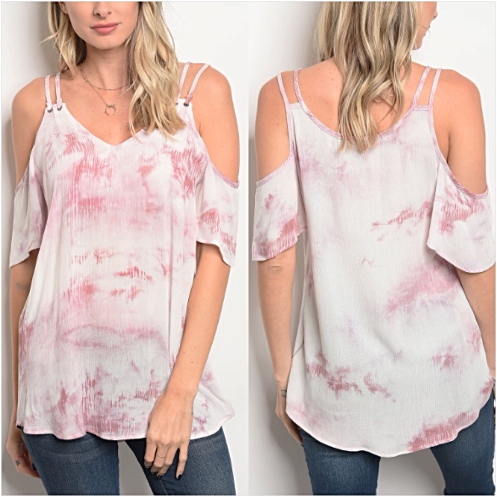 Blush Boho Cut Out Sleeve Tunic Blouse Top SML - Picture 4 of 8